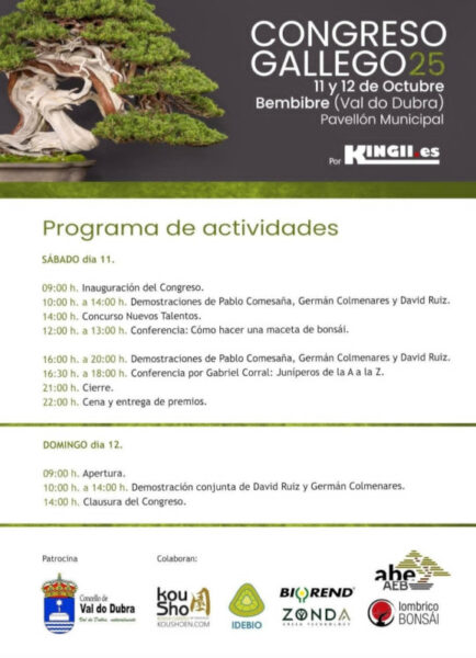 CONGRÉS GALLEG DEL BONSAI 11 i 12 D’OCTUBRE 25