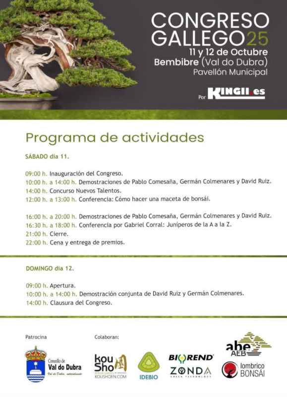 CONGRÉS GALLEG DEL BONSAI 11 i 12 D’OCTUBRE 25